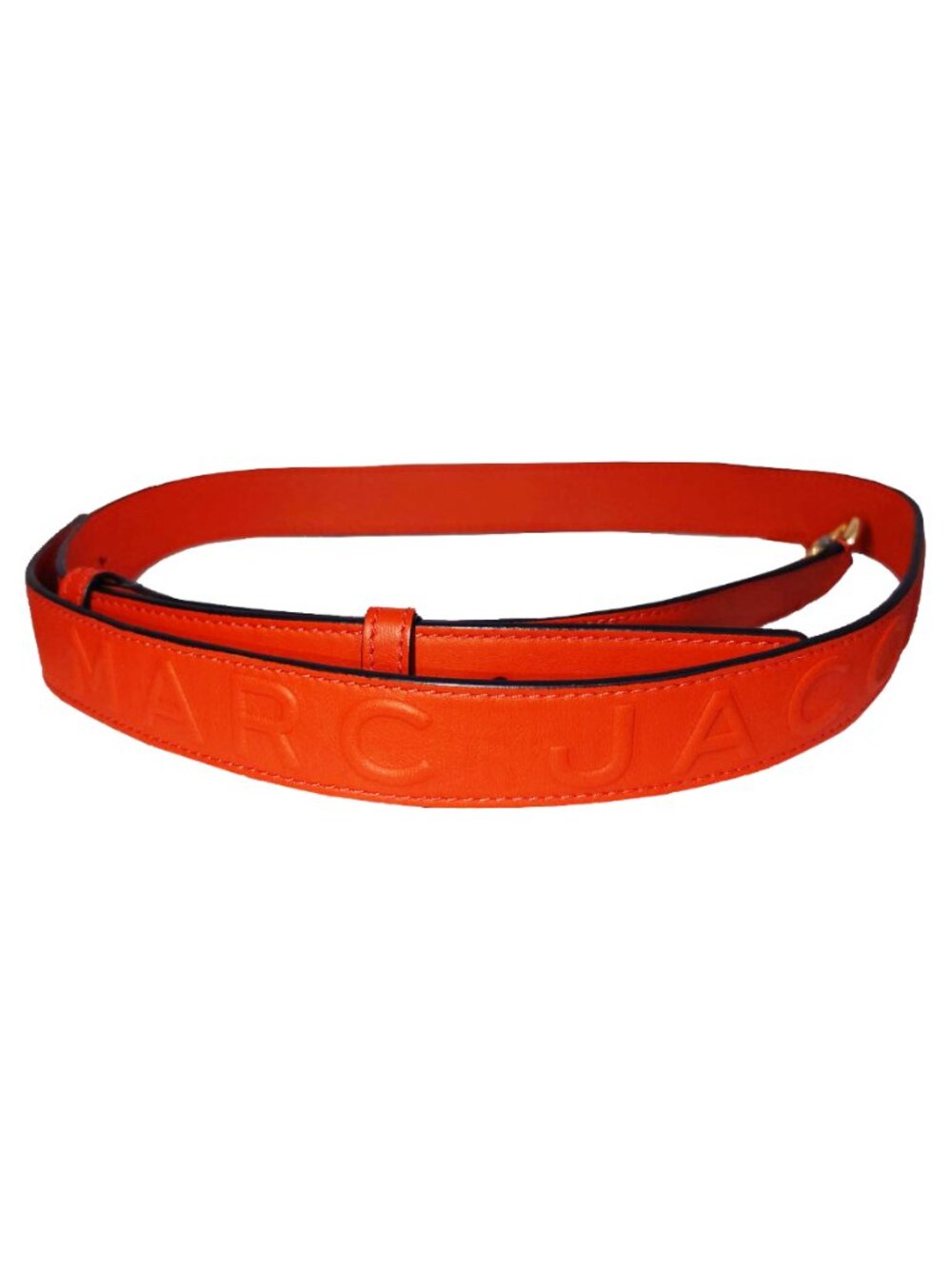 Marc Jacobs Orange Embossed Monogram Leather Shoulder Bag Strap
